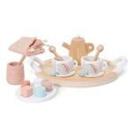 Doll-Sized Wooden Tea Set