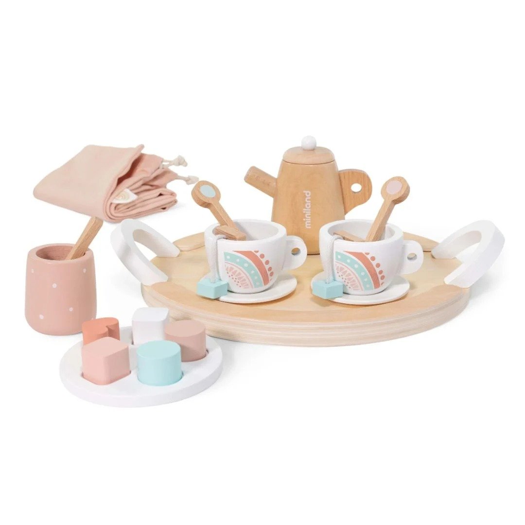 imgi_170_miniland-wooden-tea-set-for-dolls Doll-Sized Wooden Tea Set - Image 1